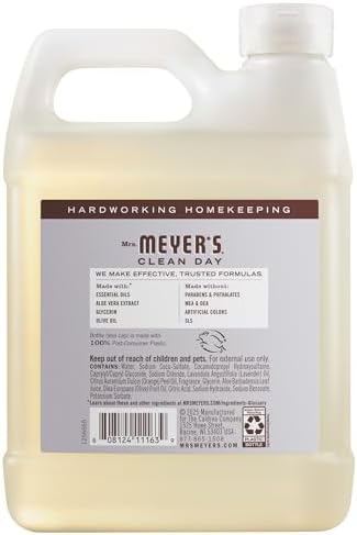 MRS. MEYER'S CLEAN DAY Hand Soap Refill, Lavender Scent, 33 Fl Oz Bottle