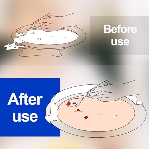 Landical 9 Pcs Plate Guard for Eating Spill Proof Food Guard One Handed Adaptive Equipment for Elderly Disabled Handicapped Parkinson Scooping, Fits Most 9" to 12" Plates (Translucent)