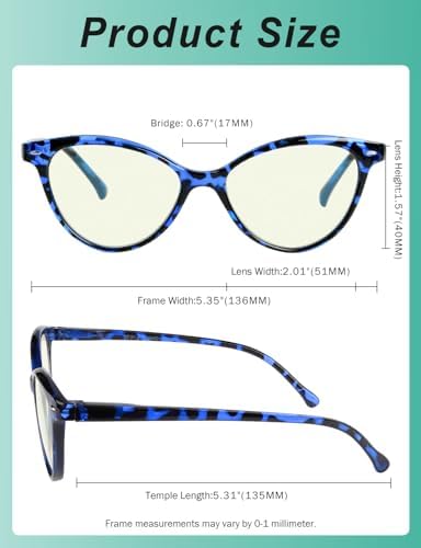 Eyekepper 12 Pack Blue Light Blocking Reading Glasses Cat-eye Pattern Computer Readers for Women +1.75