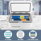 Electric Insulin Cooler Travel Case Box, Insulin Fridge Storage Portable Insulin Refrigerator, Diabetic Insulin Cooler LCD Display, Rechargeable Battery, Temperature Control, 0°C ~ 18 °C