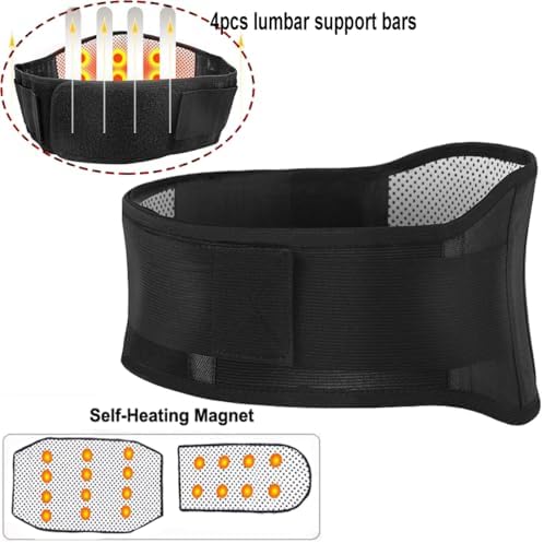 PENINSULA LOVE Lumbar Back Support Brace Self-Heating Breathable Lower Back Support Belt for Men Women Sciatica Herniated Disc Scoliosis Pain Relief