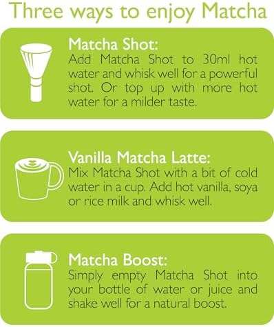 Clearspring Organic Japanese Matcha Shot Green Tea Powder 8 sachets
