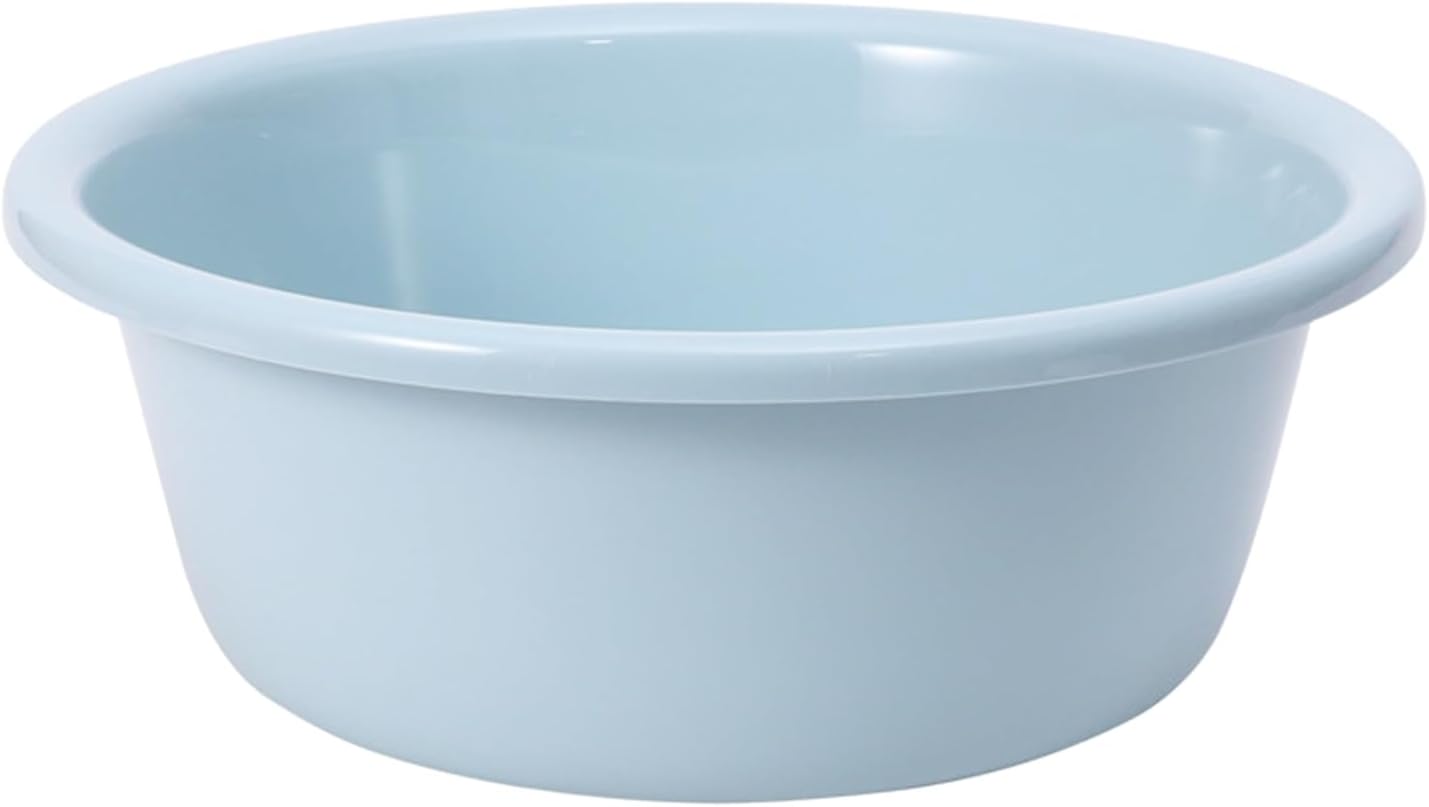 Thickened Plastic Wash Basin and Tray, Non Slip Hair Washing Bowl for Elderly Care & Shampoo, Portable Small Kitchen Sink, Dish Pan, Foot Tub (Blue, 11.6X4 Inches)
