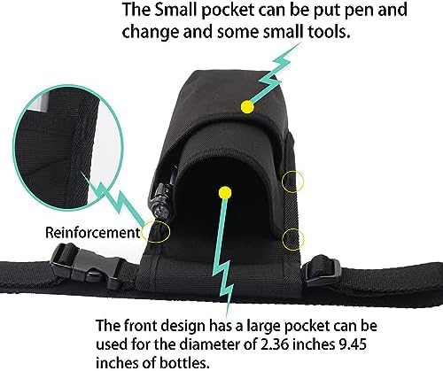 Professional Massage Therapist Holster with Adjustable Belt, Massage Bottle Bag, Massage Lotion Holster,Black(XJ-1KD)
