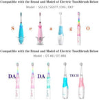 Compatible with Seago SG513/SG977/SGEK6/DT-K6 Electric Toothbrush Replacement Brush Heads,for Seago Kids Electric Toothbrush 3+Years with dust Cover,10 Pack (Blue, Medium)