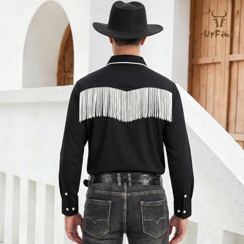 Western Shirts for Men Cowboy Shirts Long Sleeve Embroidered Country Shirt Slim Fit Button Down Shirt Casual Work
