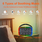 BIGMONAT 3-in-1 White Noise Sound Machine with 70 Sounds, Bluetooth Speaker & 7-Color Night Light,USB Rechargeable,Adjustable Brightness & Timer， White Noise Sleeping for Babies, Kids, and Adults