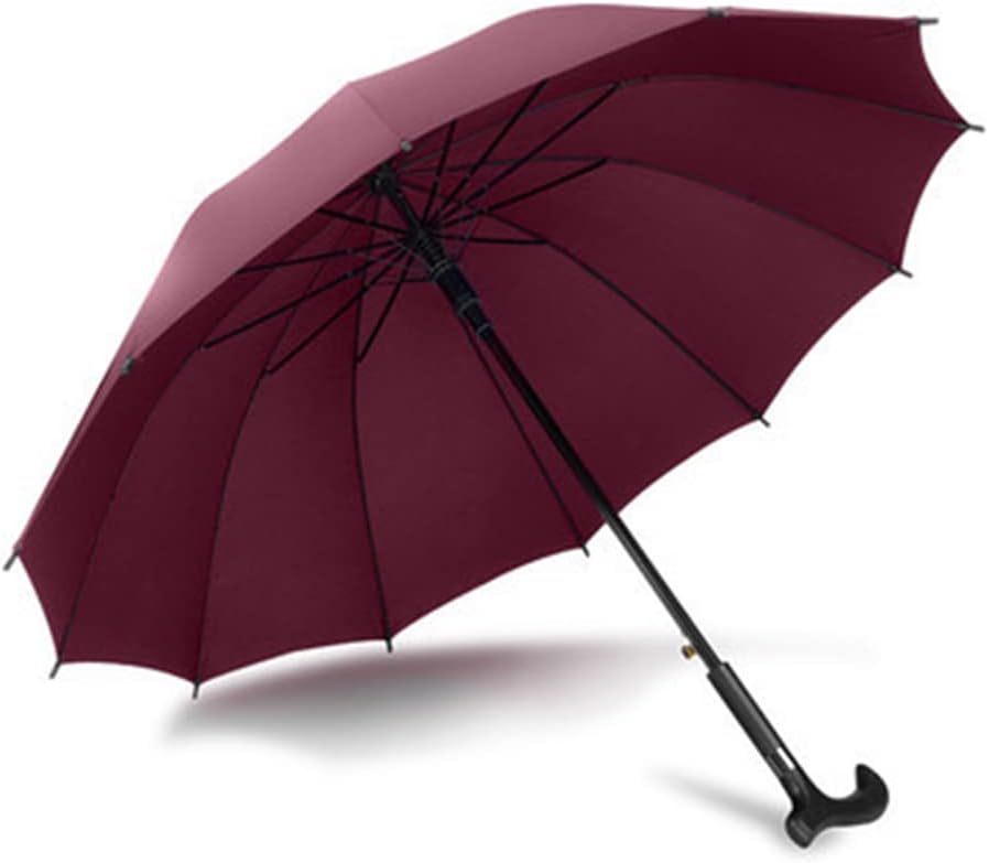 Walking Stick Umbrella Sun Umbrella Elderly Non-Slip Walking Stick Travel Multifunctional Walking Stick Umbrella Gift Walking Stick for Parents,A