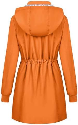 PITINAN Rain Jackets For Women Waterproof Rain Coats with Hood Lightweight Windbreaker Outdoor Womens Raincoats