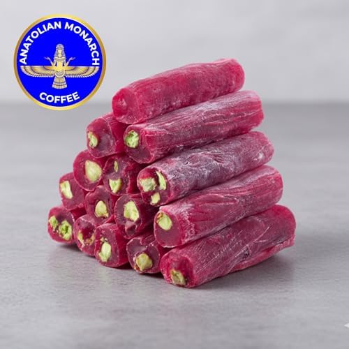 Handmade Turkish Delight Pomegranate Pistachio Lokum (125g) With Vitamin C, 20% High-Protein Formula, Made with Beetroot Juice (1)