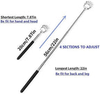 SQULIGT 2PCS Back Scratchers, Bear Claw Shaped Scratcher Extendable Metal Retractable Telescopic Handle