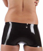 Black Latex Rubber Gummi Hot Pants Boxer (one Size)