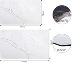 Marble Pattern Dish Drying Mat, Absorbent Coffee Bar Mat for Kitchen Counter, Non-slip Pad with Rubber Backed, Washable and Easy to Clean 12" x 20" Light Marble