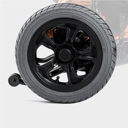 12" Rear Wheel Assembly for Electric Wheelchair, 310×50-203 Replacement Wheel Accessories, Pneumatic Rubber Tire w/11/16(17mm) Bearing(Axle spacing 2.5cm)