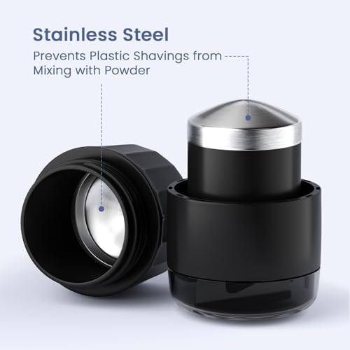 Renmingfed 3-in-1 Pill Crusher Pills Grinder, Pill Crushers Fine Powder with Stainless Steel Grinding Pestle, Pills Grinders for Elderly and Pets with Tablet Cutter and Storage (Brush Included)