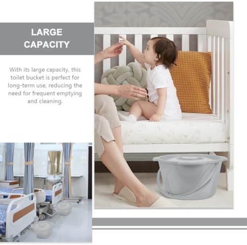Portable Toilet Lid Compact Chamber Pot for Adults Easy-Clean Spittoon for Outdoor and Emergency Use Lightweight and Splash Design Capacity Bedside Urinal