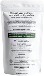 The French Touch Chamomile Tea ORGANIC | 1.5g x 30 Pyramid Bags |100% Certified USDA Organic | Plant based tea bags | Select Premium Tea | Whole Flower (Chamomile) | Caffeine-free