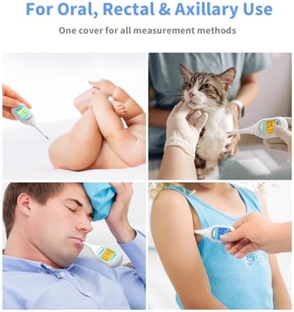 Boncare Thermometer Covers Disposable - 100 Pcs Probe Covers for Digital Thermometers, Can be Used for Oral, Rectally or Underarm
