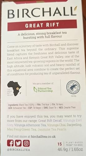 Birchall - Great Rift Prism Tea Bags Breakfast Blend 15 count