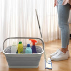SAMMART 11.6L (3.06 Gallon) Collapsible Rectangular Handy Basket/Bucket (Grey, 1)