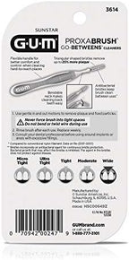 GUM Proxabrush Go-Betweens - Wide - Interdental Brushes - Soft Bristled Dental Picks for Plaque Removal Health - Safe for Braces & Dental Devices, 10 Count (Pack of 4) 40 Total