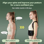 Back Brace Posture Corrector for Women and Men, 4-Point Back Support System for Upper/Lower Back Pain Relief, Scoliosis & Hunchback Correction, Adjustable & Breathable Shoulder Straightener, Medium