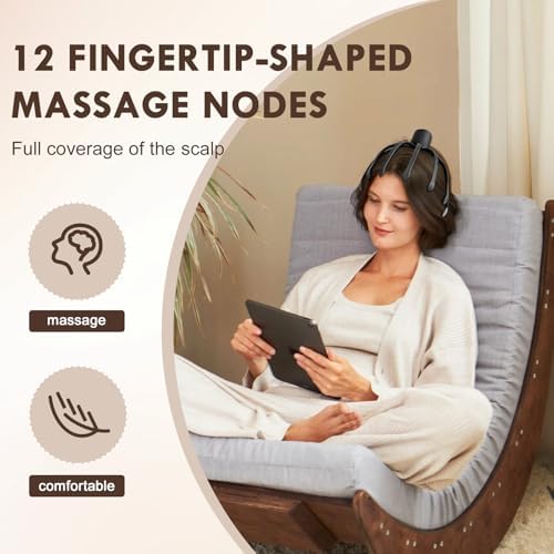 Electric Scalp Massager with 3 Modes, Head Massager Scalp, 360 Degree Head Massager, Cordless Portable Head Scratcher for Stress Relax, Birthday & Christmas Gift