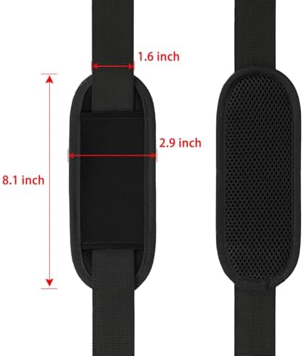 Taygeer Shoulder Strap, 52" Universal Replacement Laptop Shoulder Strap Luggage Duffel Bag Strap Adjustable Comfortable Belt with Metal Hooks for Briefcase Computer Messenger Bag Laptop Case, Black