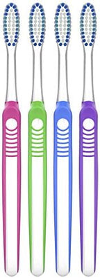 Oral-B Indicator Contour Clean Toothbrushes, Medium, 4 Count, Extra Value Pack (Color May Vary)