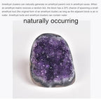 VIDECOR Amethyst Crystals, Amethyst Cluster,Purple Project Large Amethyst Clusters Polished Crystal : Premium Gift Box Spiritual Healing Stone,300g