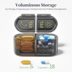 Betife AM PM Pill Organizer 7 Day, Weekly Pill Organizer 2 Times a Day, Daily Pill Box AM PM, Portable Travel Medicine Case, Day and Night Pill Container for Medication, Vitamin or Supplement