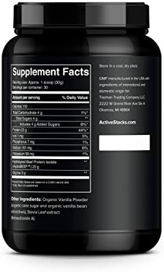 Beef Protein Powder, Vanilla - Dairy Free with Natural Collagen for Keto, Paleo, Bone Broth & Low Carb Diets, 2 Pound
