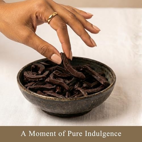 ANDY ANAND CHOCOLATIER Dark Chocolate Covered Ginger 1 lb | Belgian Dark Chocolate Dipped Fresh Ginger with Bold Sweet & Spicy Flavor | Gourmet Handcrafted Indulgence