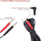 2 Packs TENS Unit Electrode Lead Wires, Premium TENS Electrodes Wire Replacement 2.35mm Shielded Plug TENS to 2mm Pin Electrode Cables Compatible with TENS 7000, Nicwell Care - (Not Fit EMPI Device)
