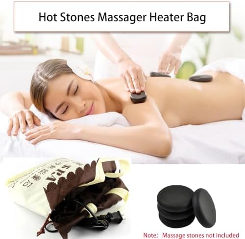 Hot Stones Massager - Electric Heater Bag for Massage Stones, Kit Includes Heater Bag