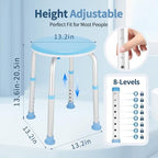 FSA/HSA Adjustable Swivel Bath Seat Shower Chair for Inside Shower, Shower Seat for Inside Tub Bathroom Bench Bath Chair for Elderly and Disabled,Eligible 350 lbs Adjustable Shower Stool