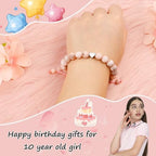 Sereney Birthday Gifts for Girls, Beaded Bracelets as 1/2 1 2 3 4 5 6 7 8 9 10 11 12 13 14 15 16 Year Old Birthday Gift, Adjustable Cross/Pearl Bracelet as Happy Birthday Gifts for Daughter