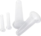 4 Pcs Face Cupping Set, Facial Cupping Set for Face and Eye Massage, Silicone Massage Vacuum Anti Aging Beauty Tool Facial Eye Care (2 Small + 2 Large) (Clear)