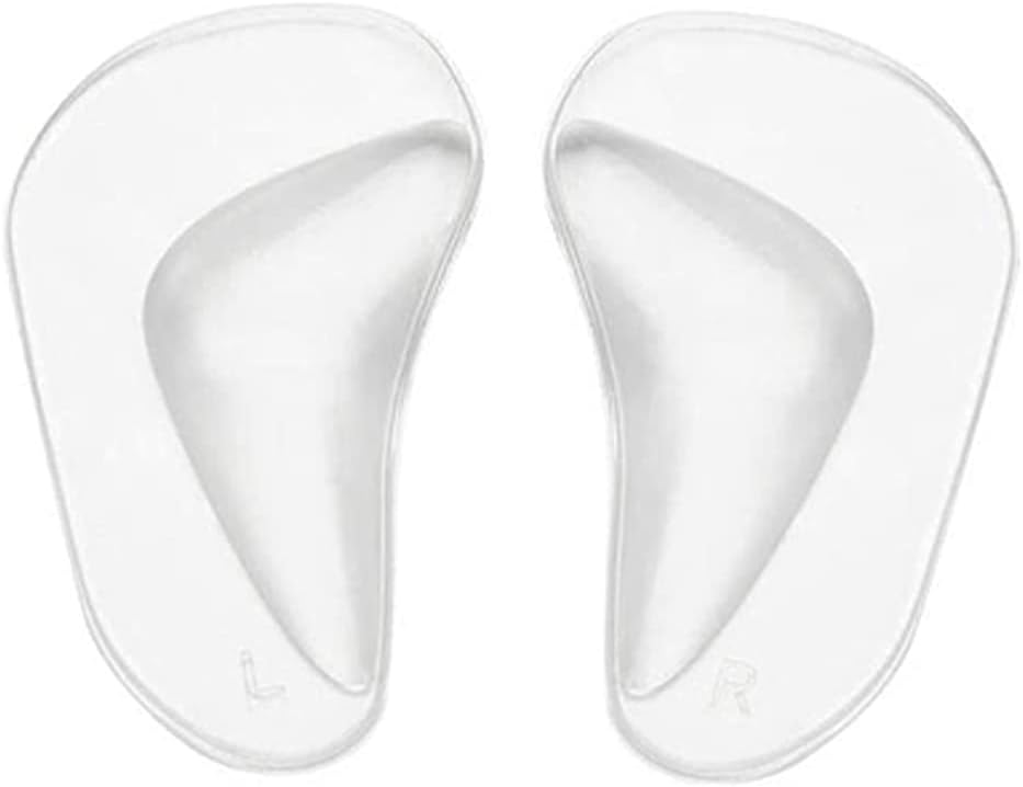 BlingKingdom 2 Pairs Soft and Comfortable Gel Arch Support Insoles Silicone Orthopedic Flat Feet Orthotic Arch Plantar Fasciitis Shoe Arch Gel High Heel Inserts Cushion Pads for Women Men (Clear)