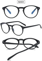 VEVESMUNDO Round Reading Glasses Vintage Large Frame Spring Hinge Blue Light Blocking Glasses for Women Men