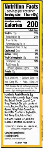 Nature Valley Protein Chewy Snack Bars, Coconut Almond, 5 Bars, 7.1 oz