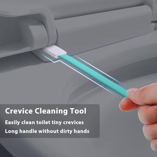 Lumkew 40pcs Crevice Cleaning Brush Tool, Disposable Toilet Brush for Toilet Seat Gaps, Crack and Crevice Cleaner Tools, Blue