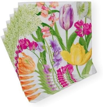 Caspari Spring Flower Show Luncheon Napkins - 20 Per Package