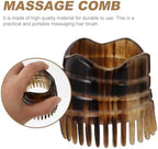 Massage Tool Hair Scalp Massager Natural Bull Horn Detangling Brush Fine Teeth Massager Exfoliating Shampoo Brush Scalp Scrub Shower Scratcher Comb Scalp Massage Comb