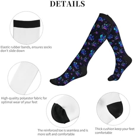 Compression Socks Women Knee High Support Circulation Stockings for Running Cycling Flying