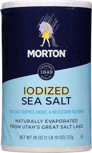 Morton Iodized Sea Salt Round, 26oz, 2 Pack