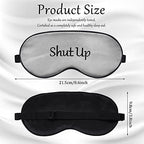 Geyoga 4 Pieces Funny Eye Mask for Sleep Soft Satin Eye Mask Blackout Blindfold with Adjustable Strap Silk Cover Out Lights for Women Men Travel, Nap, Meditation (Champagne, Grey, Purple, Black)