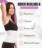 ITA-MED 9” Abdominal Binder for Men & Women - Helps Recover Post-Surgery, Postpartum & Hernia, Made in USA (M)