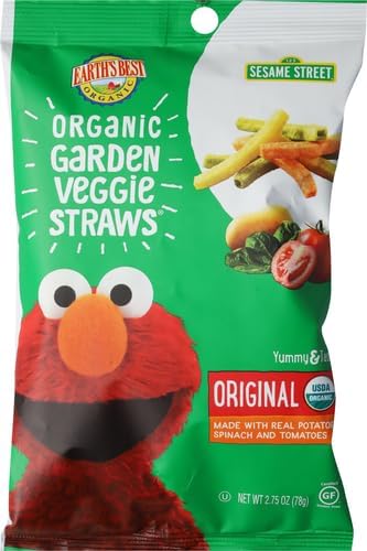 Earth's Best Organic Garden Veggie Straws, Original, 2.75 Ounce