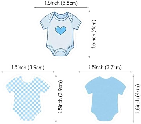 50 PCS Edible Baby Shower Cupcake Toppers Wafer Paper Gender Reveal Cupcake Picks Edible Baby Boy Birthday Decorations It's a Boy Theme Baby Shower Boys Birthday Decorations Supplies Blue